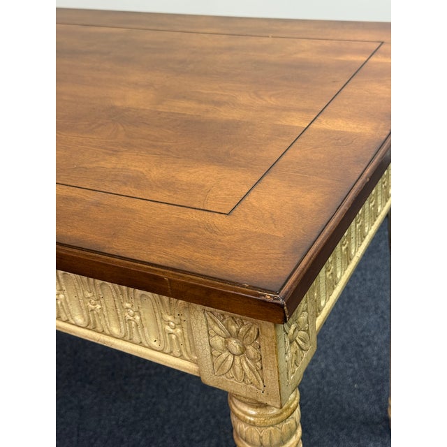 Wood French Louis XVI / Gustavian Inspired Painted Writing Desk For Sale - Image 7 of 11