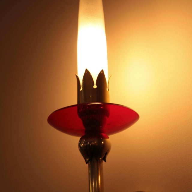Metal 1950s Pair of Sconces by Angello Lelli for Arredoluce For Sale - Image 7 of 9