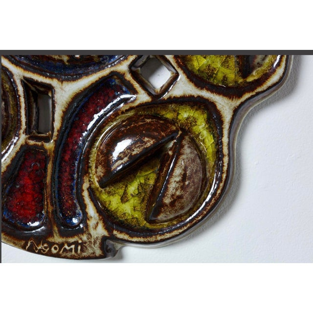 Ceramic Danish Ceramic Wall Plaque Circa 1960s For Sale - Image 7 of 8