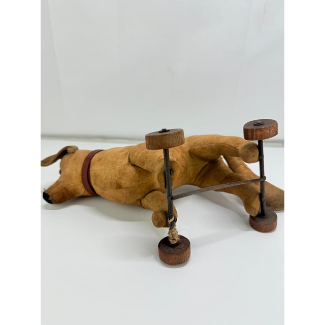 German Pull Toy Dog, Turning Head, Steiff or Thuringian Workshop, C. 1900 - 1915 For Sale - Image 9 of 9