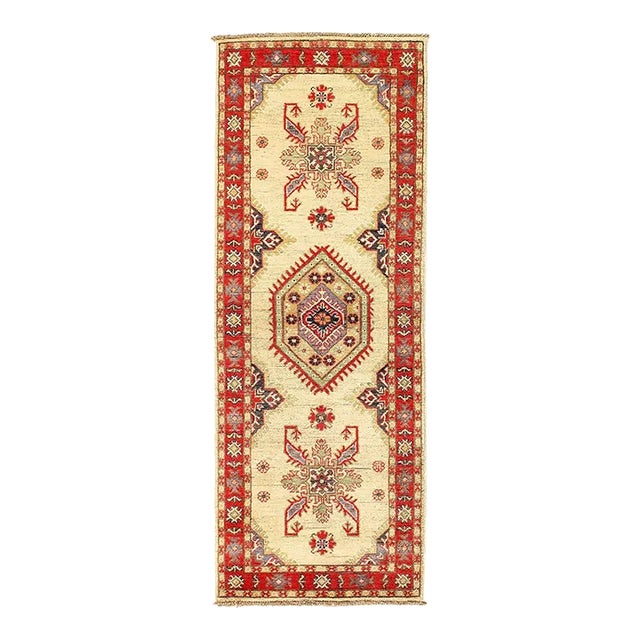 Fine Hand Knotted Kazak Runner For Sale