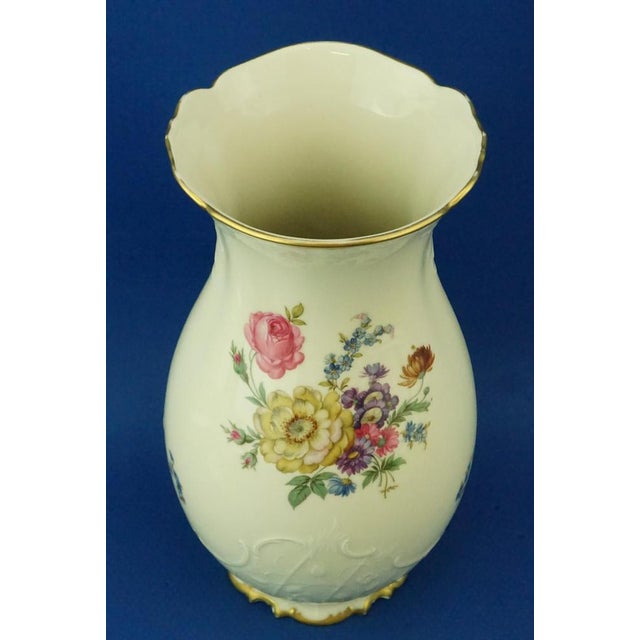 Brown 20th Century Antique Porcelain Vase with Floral Decoration from the Fürstenberg Factory, Germany, 1920s For Sale - Image 8 of 18