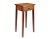 A rare pair of period English Hepplewhite side tables crafted of mahogany and inlaid with boxwood. Each consists of single...