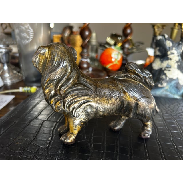 Antique Bronze Pekingese Dog For Sale - Image 4 of 4