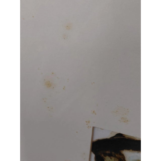 Red Framed Signed J. Akston "Untitled, 1959" Mixed Media on Paper For Sale - Image 8 of 12