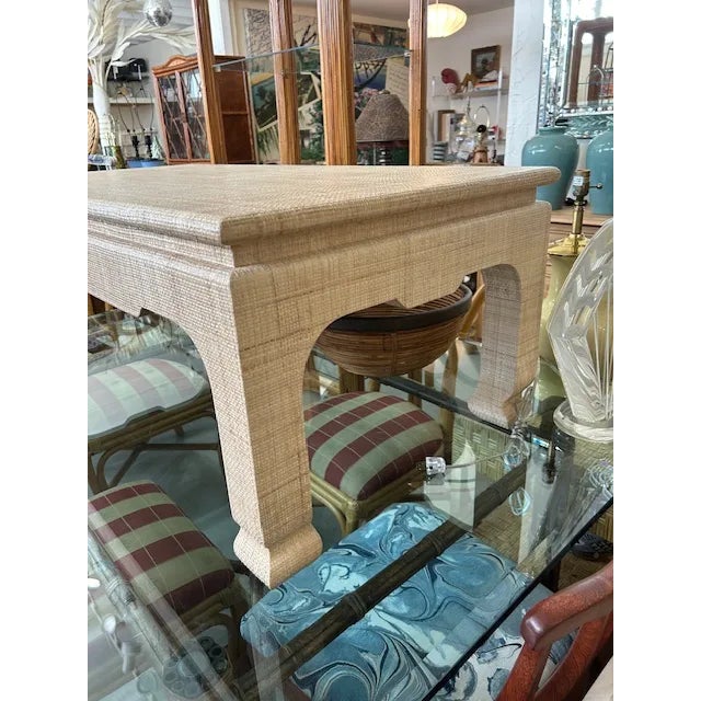Harrison Van Horn Harrison Van Horn Raffia Wrapped Coffee Table For Sale - Image 4 of 7