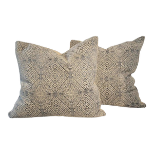 Hand Woven Coverlet Pillows -Pair