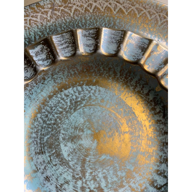 Mid-Century Modern Mid Century Modern 1960’s Stangl Pottery Ashtray Light Blue & Gold For Sale - Image 3 of 6