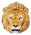Large Lion's Head Wall Relief in Majolica Ceramic, Italy, 1960s For Sale