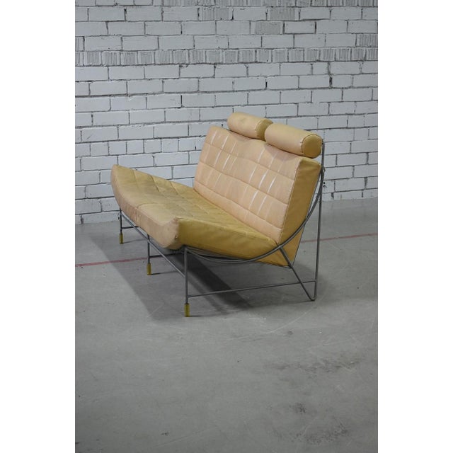 Leolux Vintage Volare Two-Seater Sofa in Leather by Jan Armgard for Leolux, 1990s For Sale - Image 4 of 11