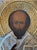 19th Century 19th Century Saint Nicholas Icon With Repoussé Oklad For Sale - Image 5 of 8
