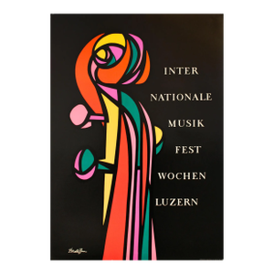 1994 Original Swiss Poster, Music Festival (The 100 Best Posters Collection) Donald Brun