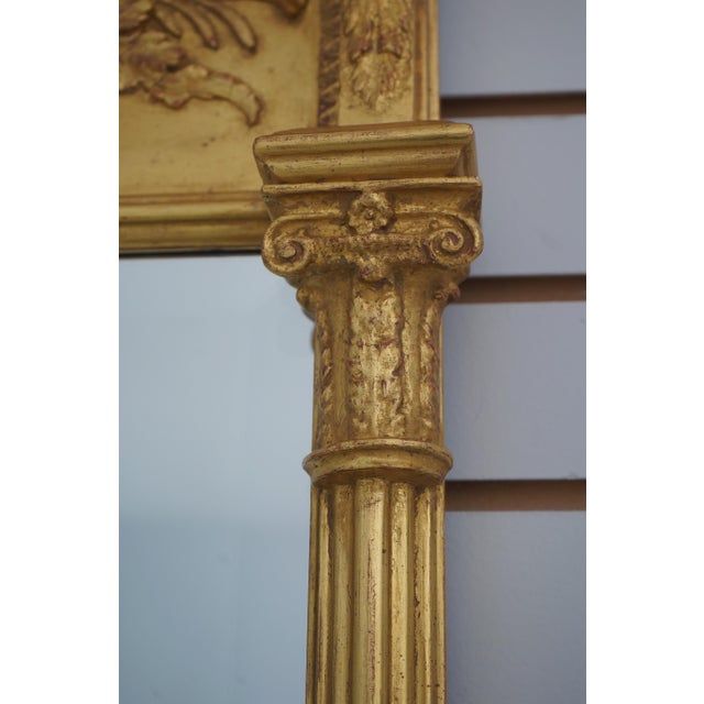 Wood French Louis XVI Style Gold Giltwood Mirror For Sale - Image 7 of 11