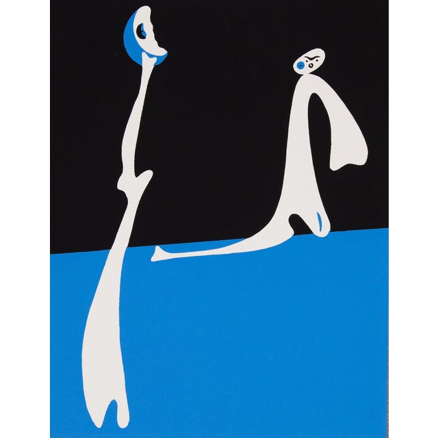 Joan Miro, Personnage au clair de lune, Screen Print For Sale