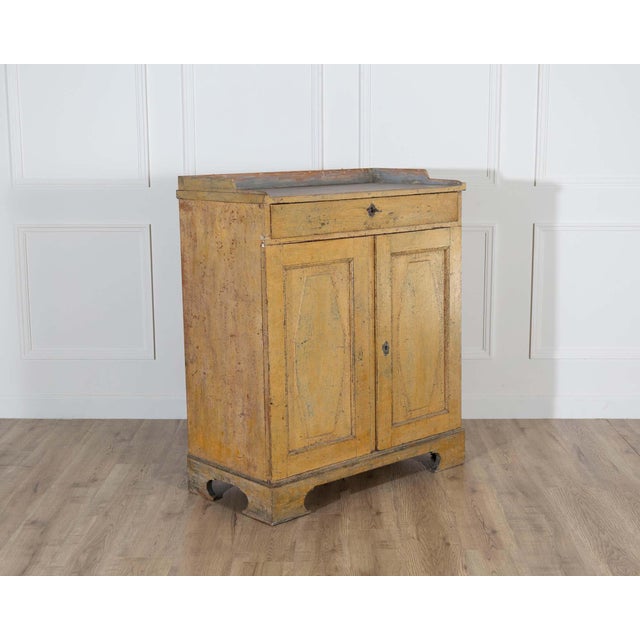 Swedish Gustavian Period Buffet in Original Yellow Paint, Late 18th Century For Sale - Image 9 of 12