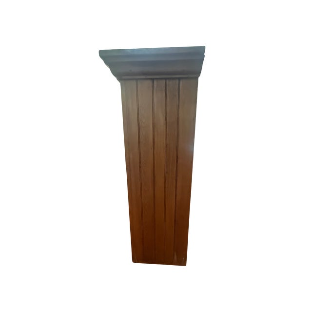 Beautiful beadboard hutch with a truly unique construction. Shelf system constructed with wooden supports framed inside...