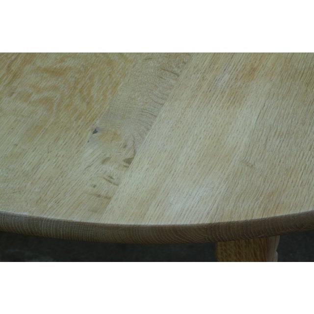 Vintage Scandinavian Oak Extendable Dining Table with Two Leaves in the style of Henning Kjærnulf, 1960s For Sale - Image 17 of 18