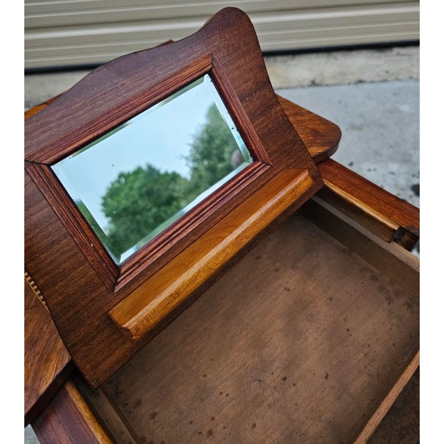 Antique Early 19th Century Louis XVI French Marquetry Ladies Game, Desk, Dressing Table For Sale - Image 10 of 12