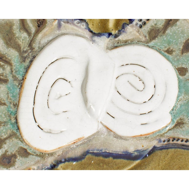 Studio Pottery Wall Plate For Sale - Image 4 of 6