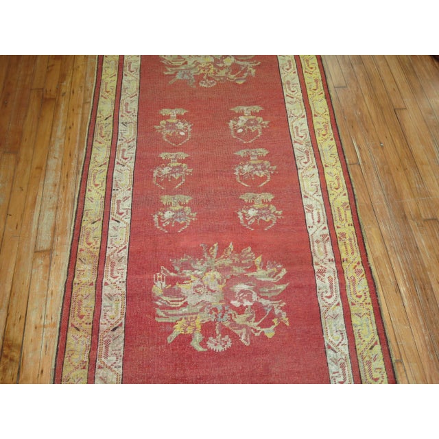 Contemporary Antique Turkish Melas Runner - 3'6" x 12'9" For Sale - Image 3 of 6