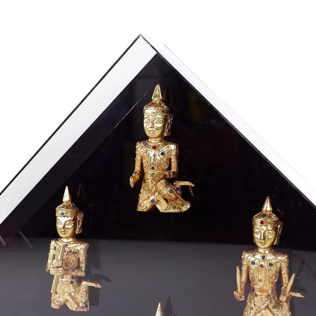 Late 20th Century Contemporary Burmese Dolls in Lucite Display Case For Sale - Image 5 of 6