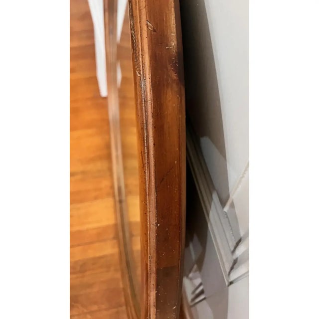 Wood 1990s Henredon Round Wall Mirror For Sale - Image 7 of 9
