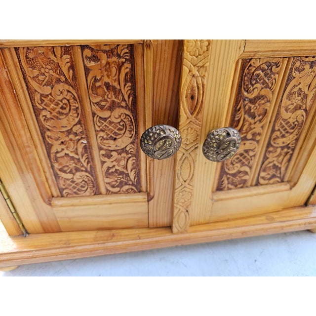 Carved Wooden Box for Relics, 1950s For Sale - Image 4 of 10