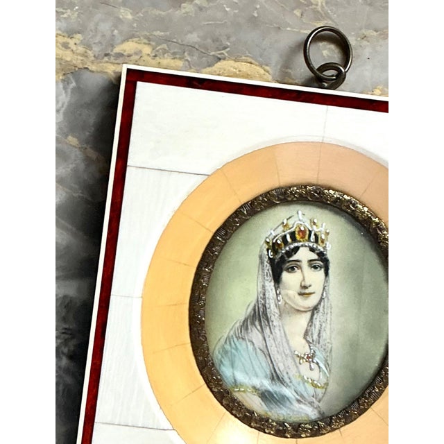 Vintage German Miniature Portrait For Sale - Image 11 of 18