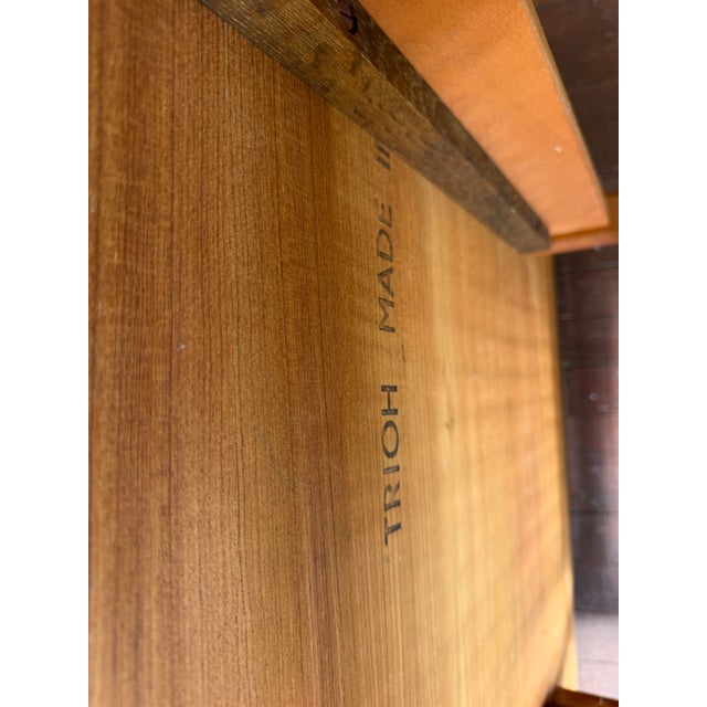 Danish Mid Century Teakwood & Cane Side Table by Trioh For Sale - Image 10 of 12
