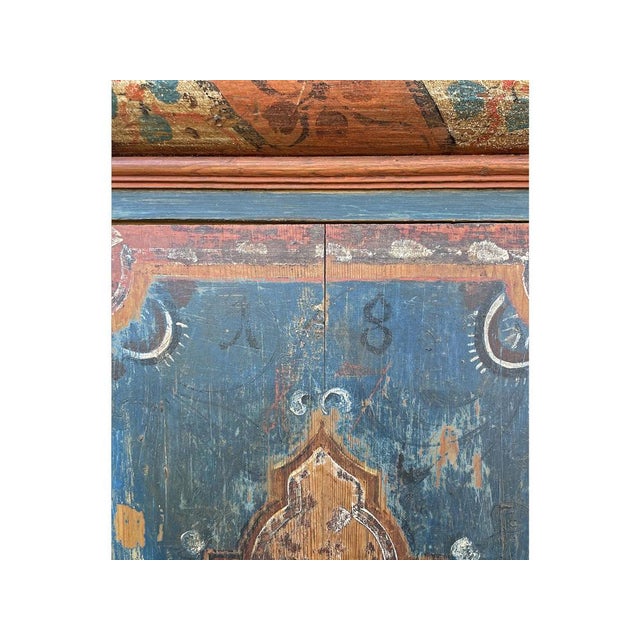 Alpine Blue Painted Wardrobe, 1817 For Sale - Image 10 of 18