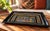 Folk Art Vintage Mexican Olinalá-Style Black Lacquered Wood Folk Art Tray For Sale - Image 3 of 6
