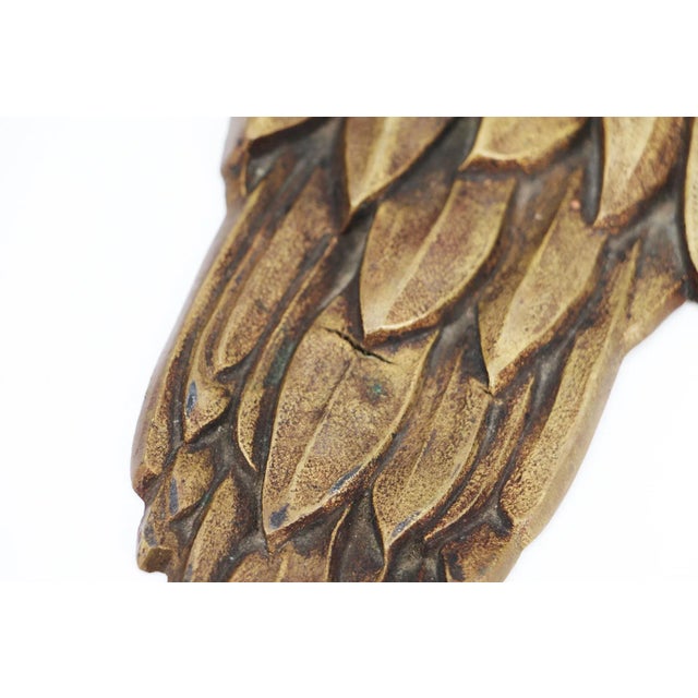 French Mid-Century Gilt Bronze Birds Drapery Rod Holders For Sale - Image 10 of 12