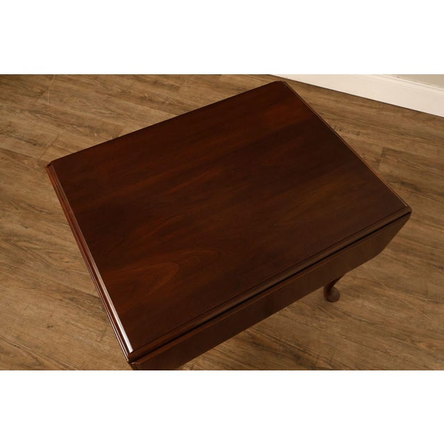 Ethan Allen Vintage Queen Anne Style Cherry Drop Leaf Side Table For Sale In Philadelphia - Image 6 of 18