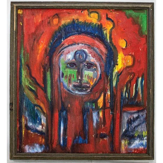 Textile Abstract Figurative Oil Painting New Mexico Artist - Vibrant Colors For Sale - Image 7 of 7