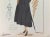 French 1940s French Fashion Sketch of Pelerine Sable Trim Coat For Sale - Image 3 of 5