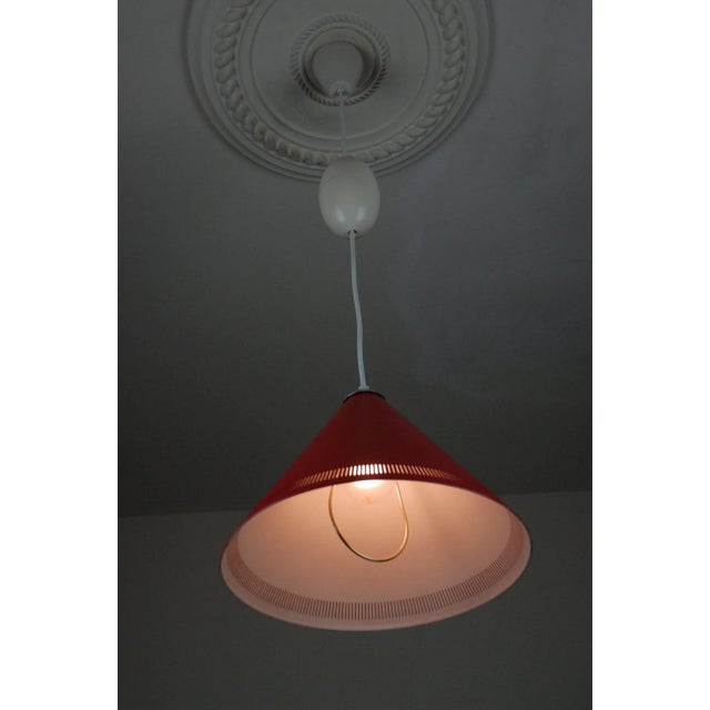 Cream Kegle Pendant Lamp by Bent Karlby for Lyfa, Denmark, 1960s. For Sale - Image 8 of 11
