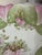 Floral Porcelain Scalloped Bowl With Pink & Green Petal Design and Gold Gilt Trim For Sale In Miami - Image 6 of 7