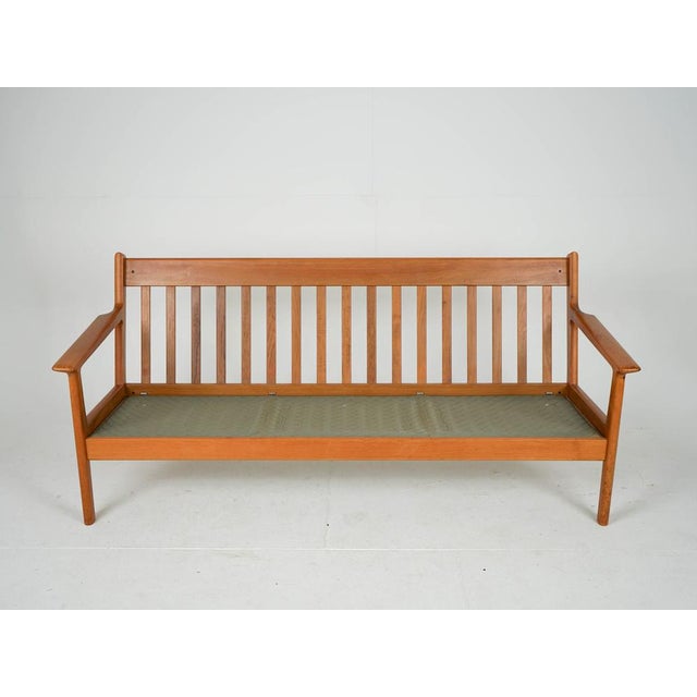 Mid-Century Teak GE-265/3 Wollstoff Sofa by Hans J. Wegner for Getama, 1960s For Sale - Image 6 of 14