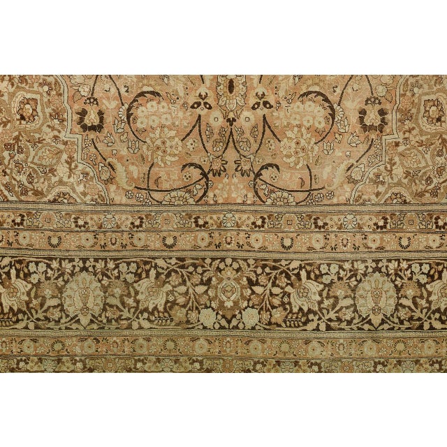 Brown Zabihi Collection Elegant Palace Size Antique Persian Tabriz - 6'6" x 19'6" For Sale - Image 8 of 12