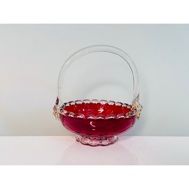 Handmade Candy Dish in Ruby ​​Glass, Italy, 1960s For Sale - Image 11 of 12