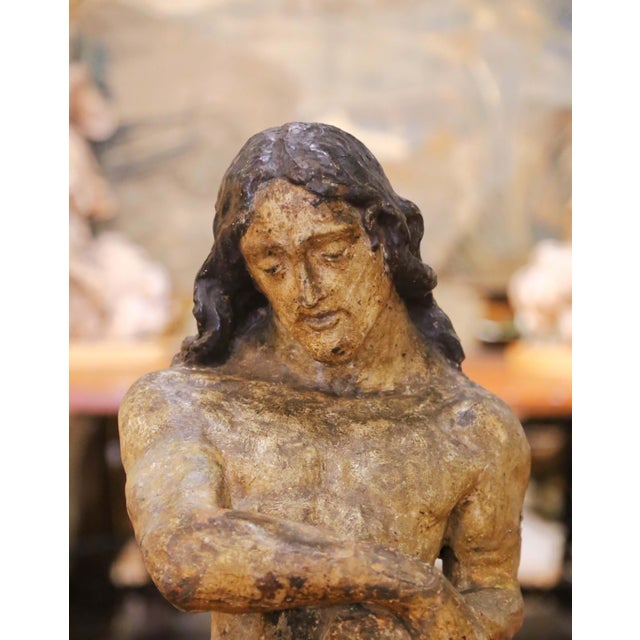 Late 18th Century Italian Polychromed and Painted Papier-Mâché Figure of Christ For Sale - Image 4 of 11