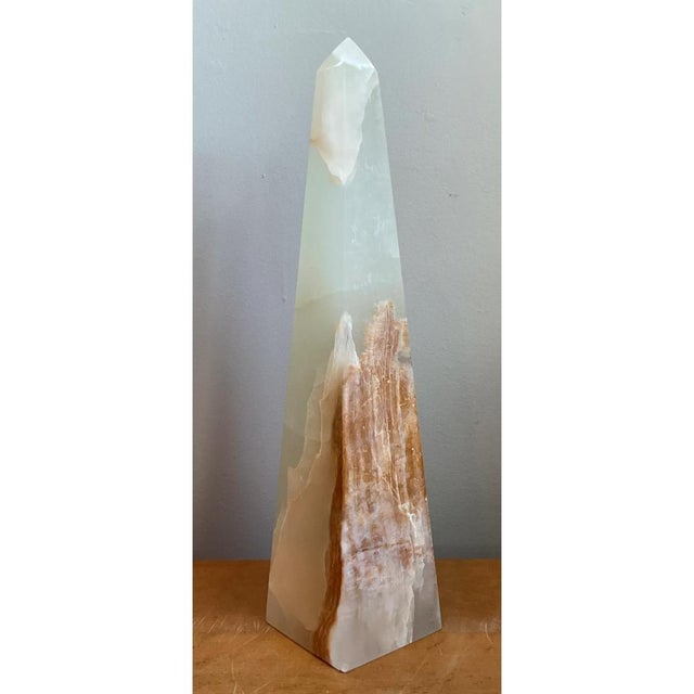 Vintage Onyx Stone Obelisk For Sale - Image 9 of 12