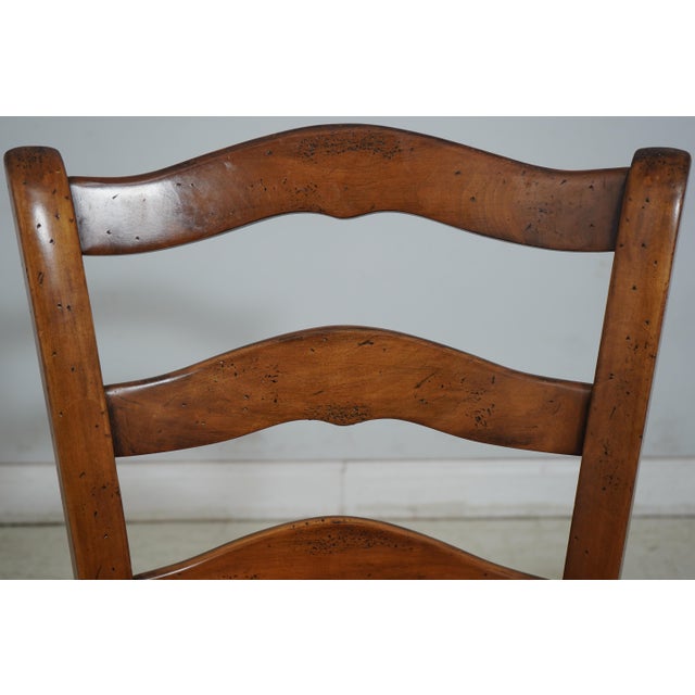 1990s Pair Guy Chaddock Attributed Ladderback Side Chairs For Sale - Image 5 of 12