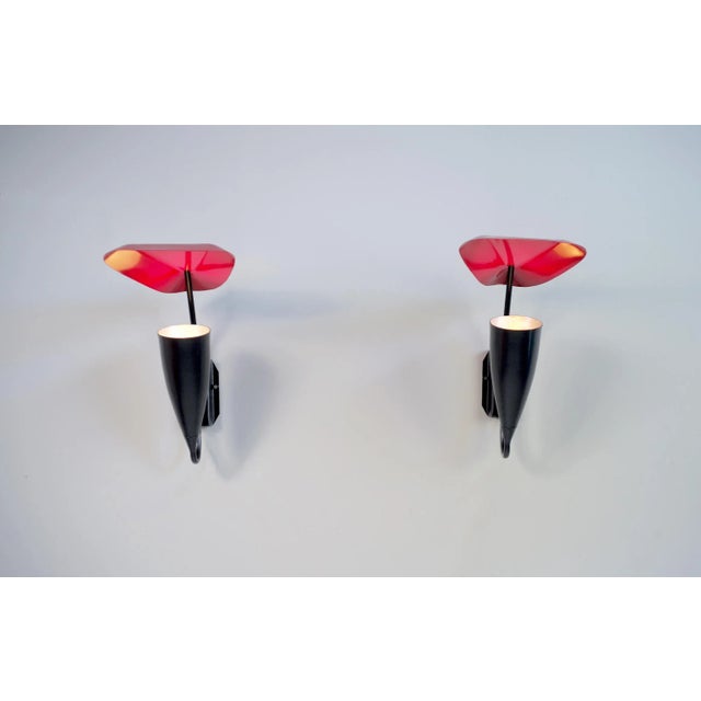 Metal Large Wall Light with Deflector, 1950s For Sale - Image 7 of 11