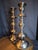 Antique Polish Judaica Silver Plated Shabbat Candlesticks Chaim Grun Warsaw 12" For Sale - Image 12 of 18