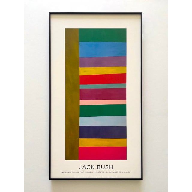 Jack Bush Estate Vintage Modernist Lithograph Print Framed Abstract Expressionist Museum Poster " Tall Spread " 1966 For Sale - Image 15 of 15