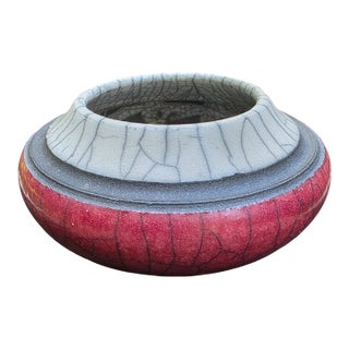 2003 Jeff Hale Raku Pottery Bowl For Sale