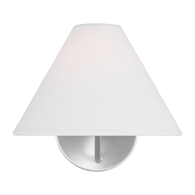 Visual Comfort Studio Burke 1-Light Sconce in Brushed Steel Silver For Sale In Greenville, SC - Image 6 of 6