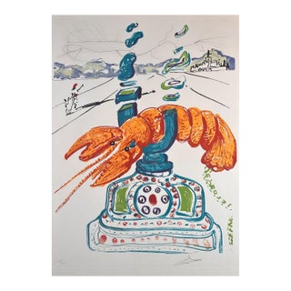 1975 Dali Imaginations & Objects Cybernetic Lobster Telephone H Sig/Num Surreal Art For Sale