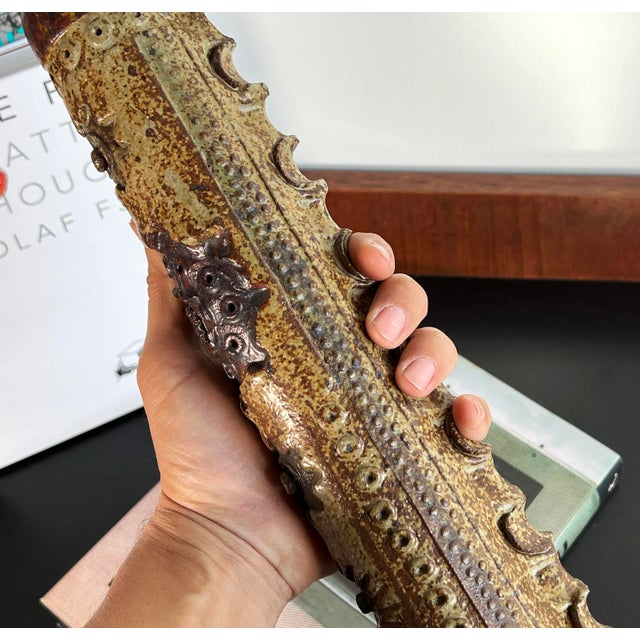 Vintage Brutalist C.1960's Sculptural Ceramic Vase by Frank Colson For Sale - Image 9 of 11